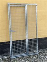 Hundegård eller hønsegård, smal netmodul med låge 100 cm